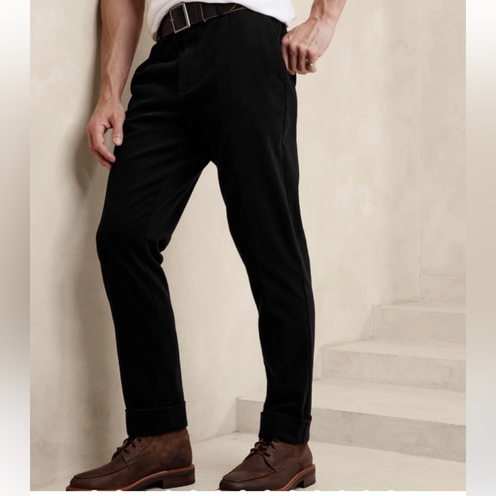 Banana Republic Men's Non-Iron Stretch Cotton Dress Pant slim fit 33W 30L NWT